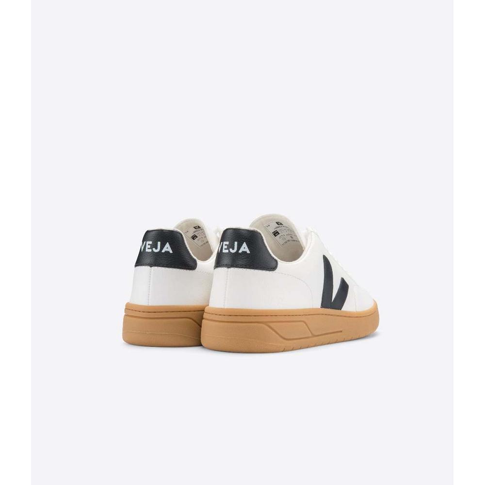 Veja V-12 LEATHER Tenisky Damske White/Black | SK 667CTV